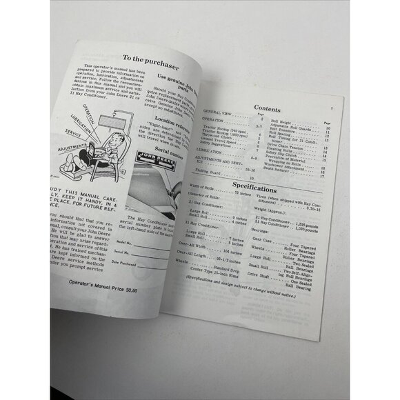 John Deere 21 and 31 Hay Conditioners Operator's Manual OM H90845H - Picture 8 of 11